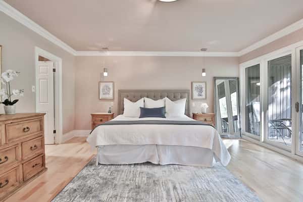 light wood floor bedroom