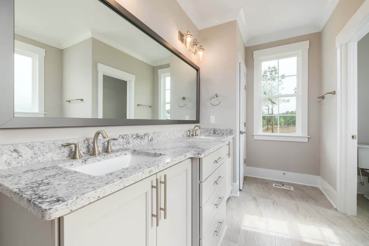 marble washroom countertop design