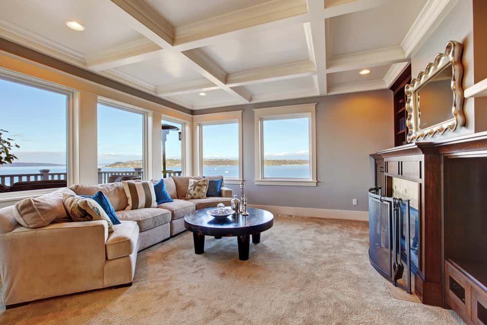 modern coffered ceiling