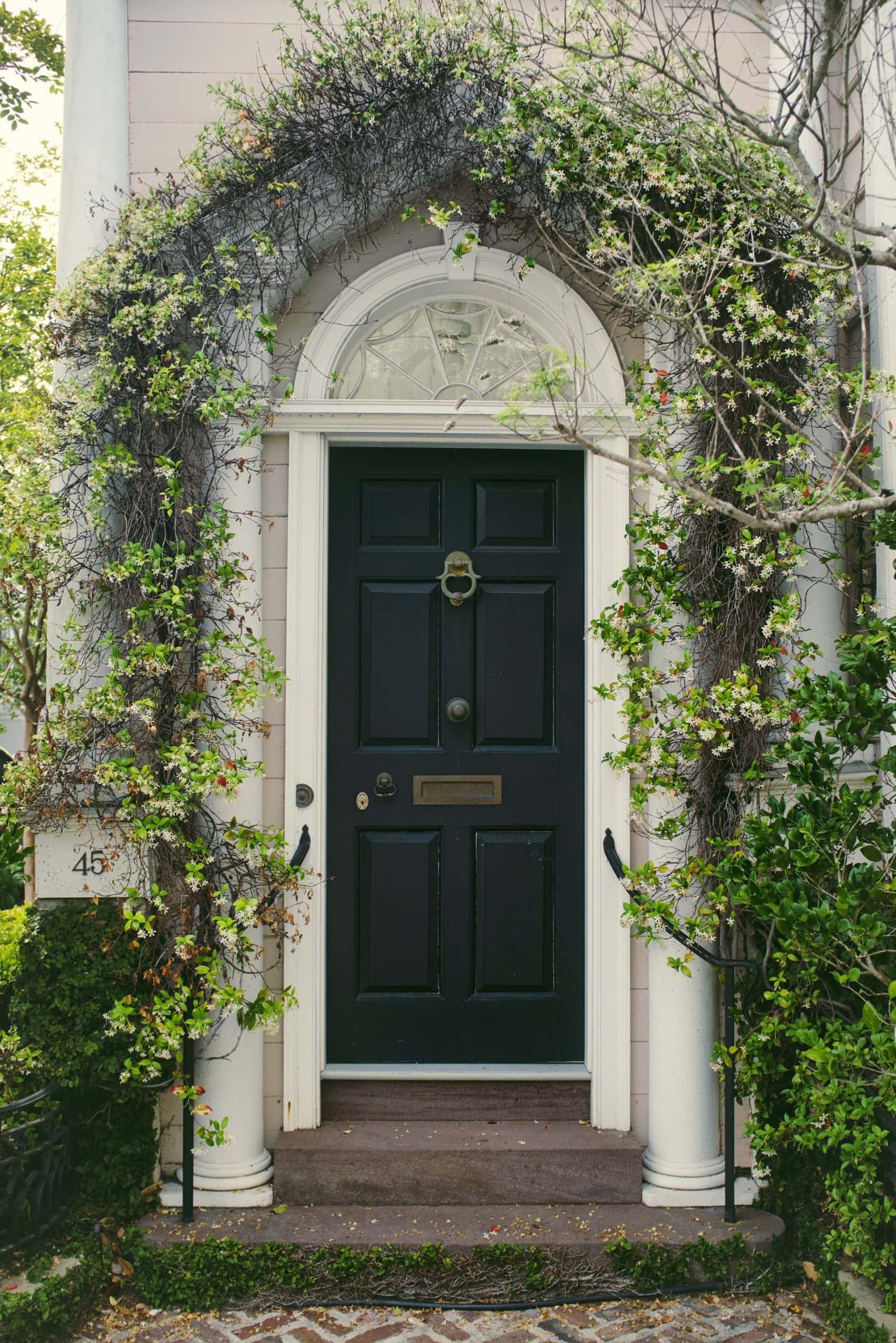 modern style rounded door