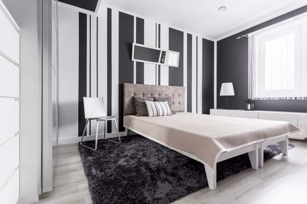 monochromatic striped wall paint