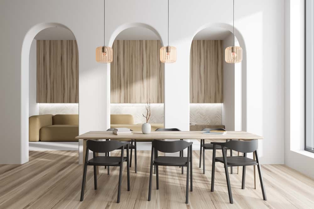 multiple arch designs for dining hall