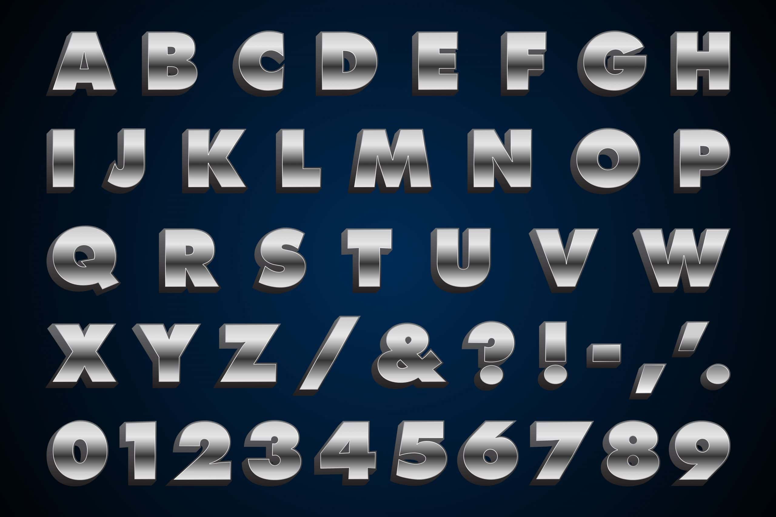 name plate typography