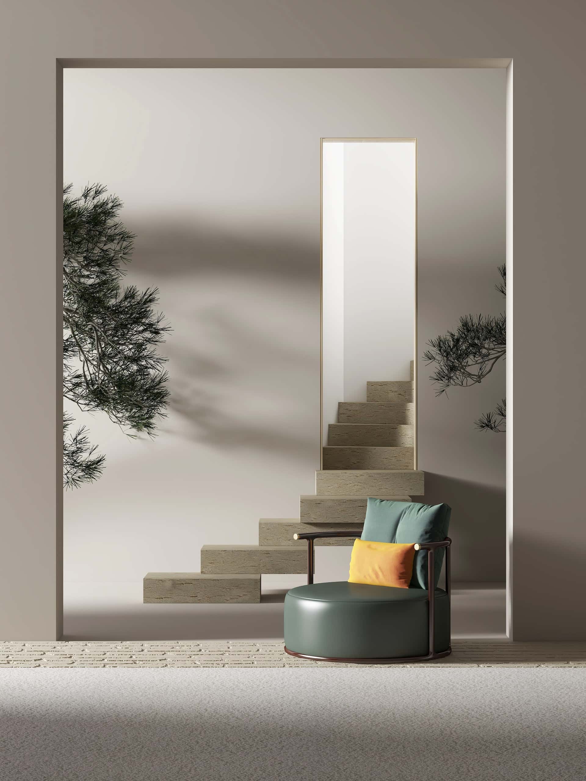 natural stone staircase