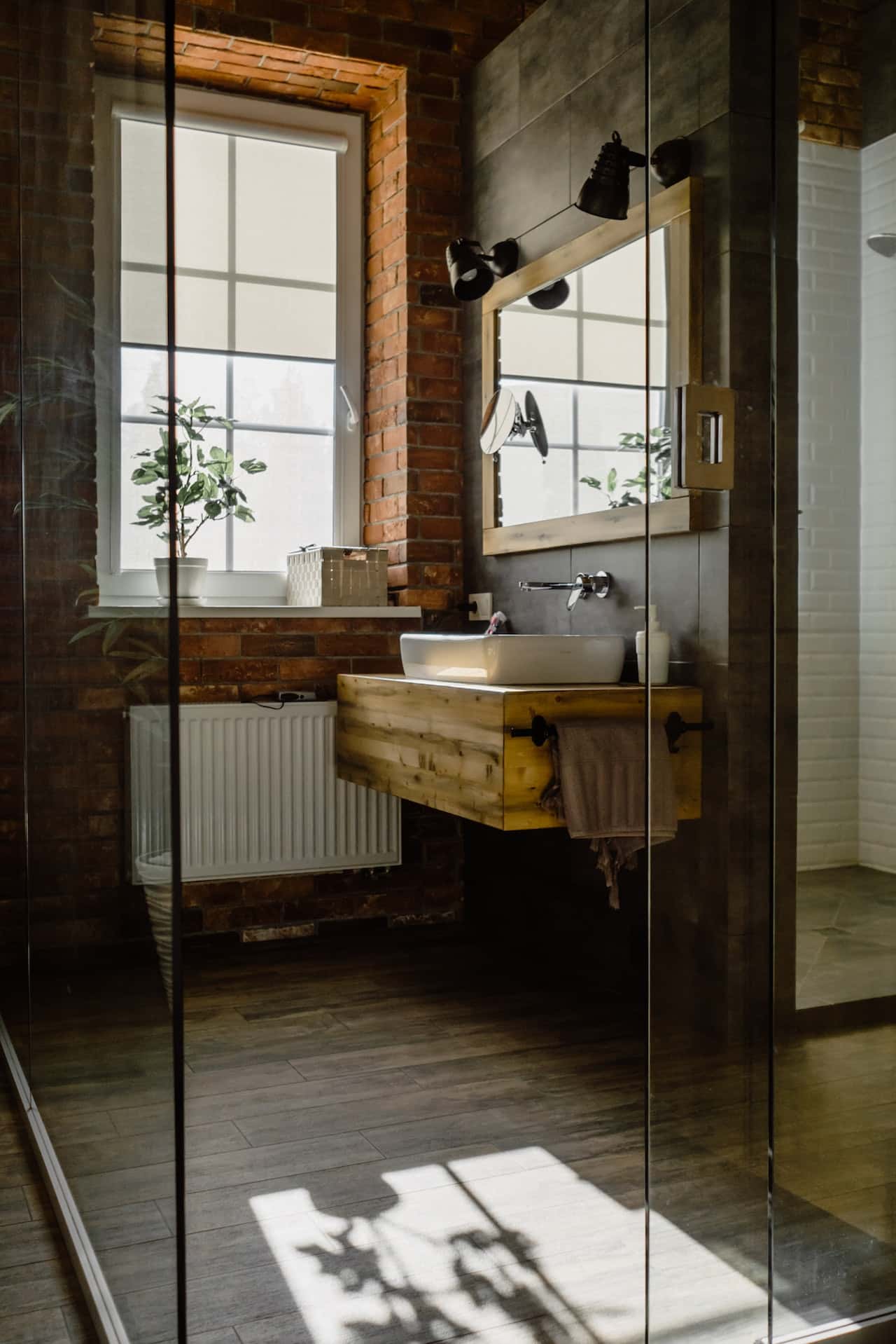 ornated attached bathroom