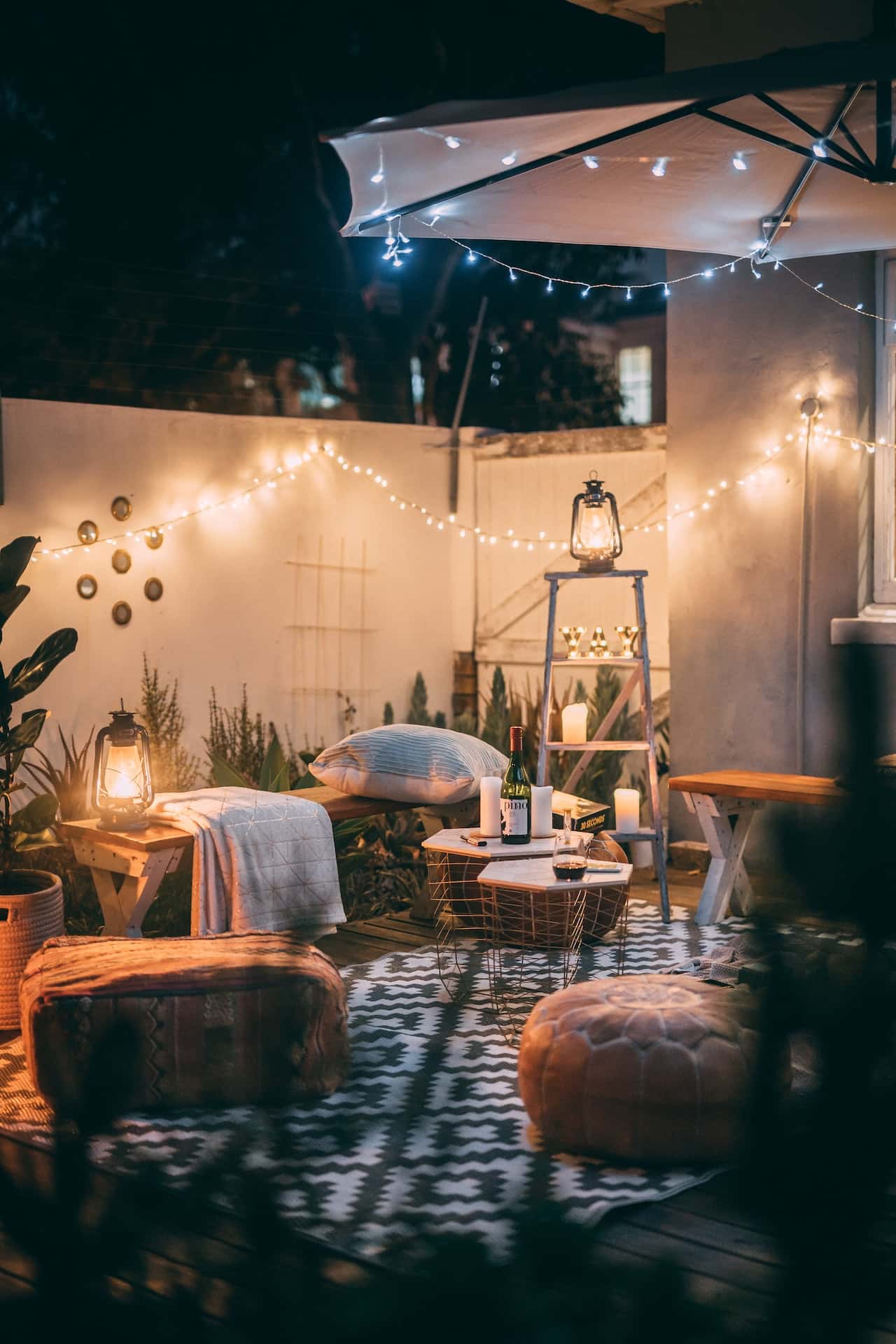 patio string light ideas