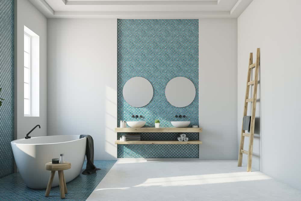patterned mosaic bathroom tiles