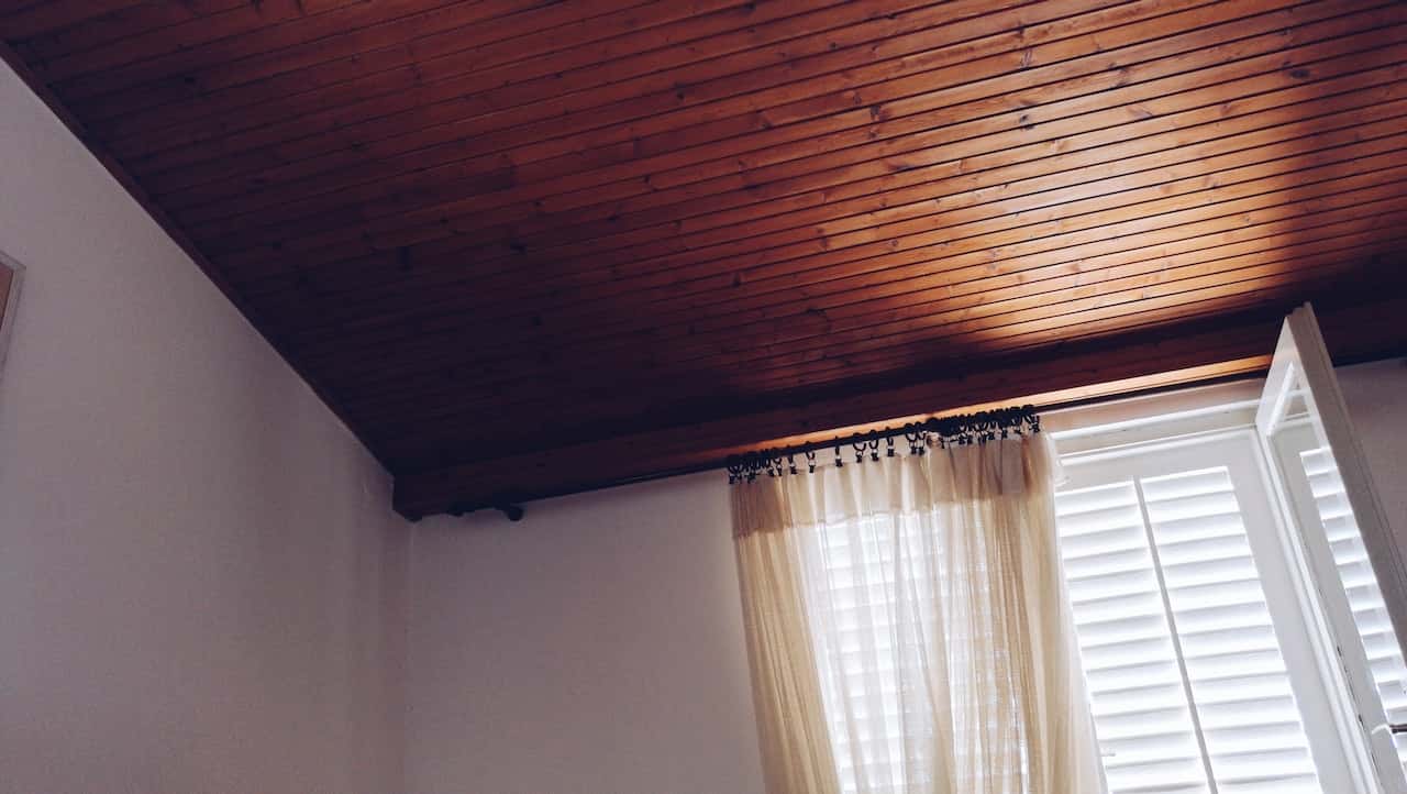 plywood ceiling