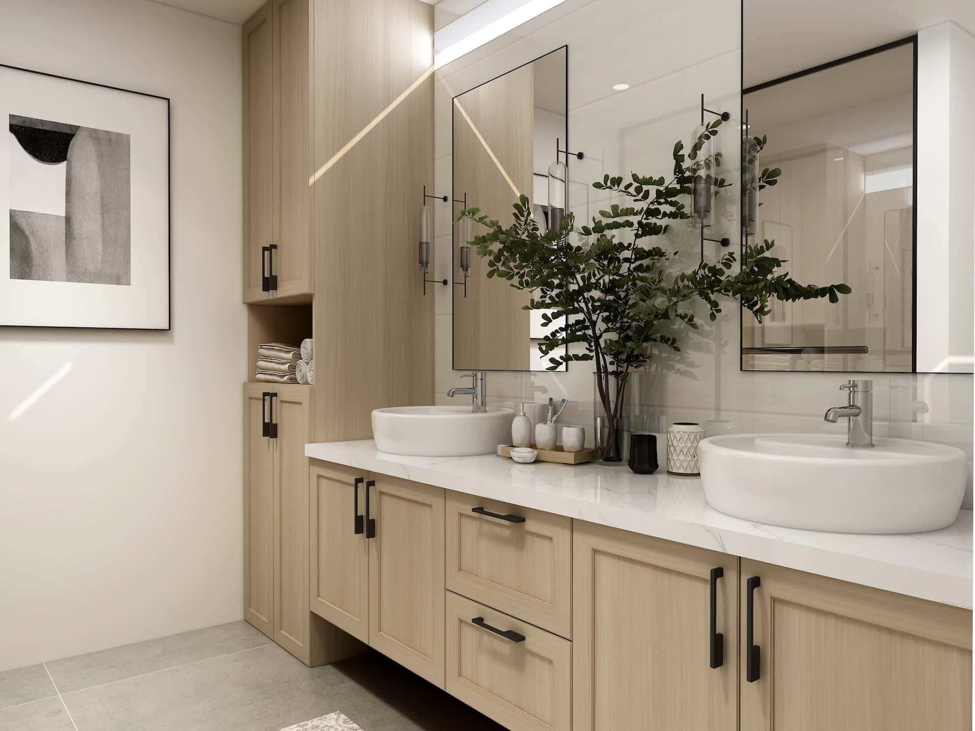 rustic washroom countertops