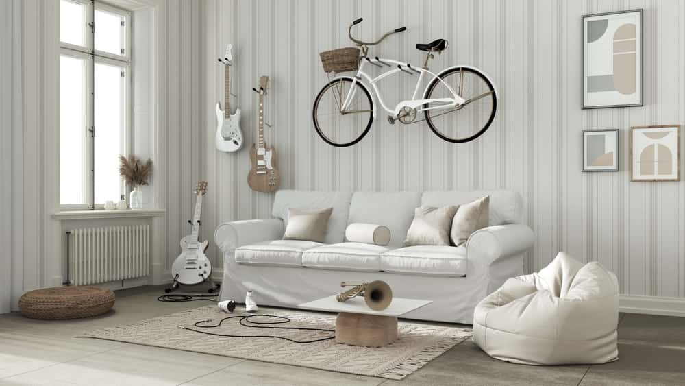 scandinavian striped wall paint