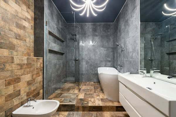 single marble strip across the floor