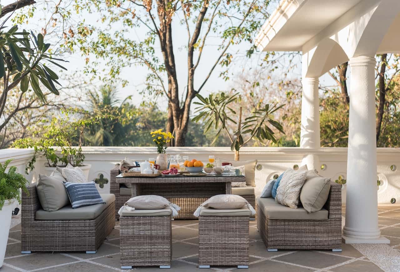 spacious open terrace design