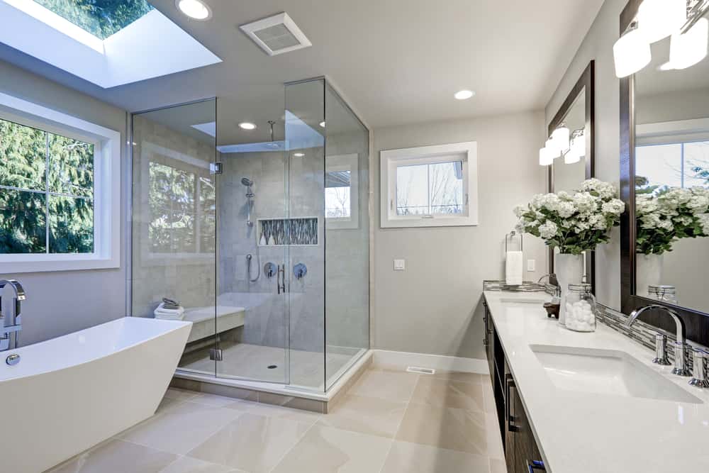 Square-Shaped Glass Door Design