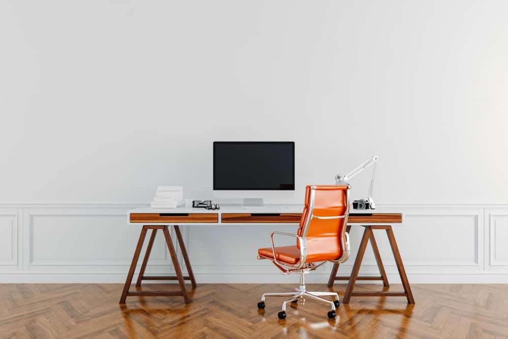 temporary home office setup