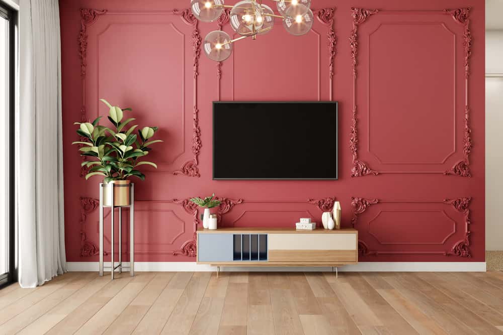 textured background wall for tv decor
