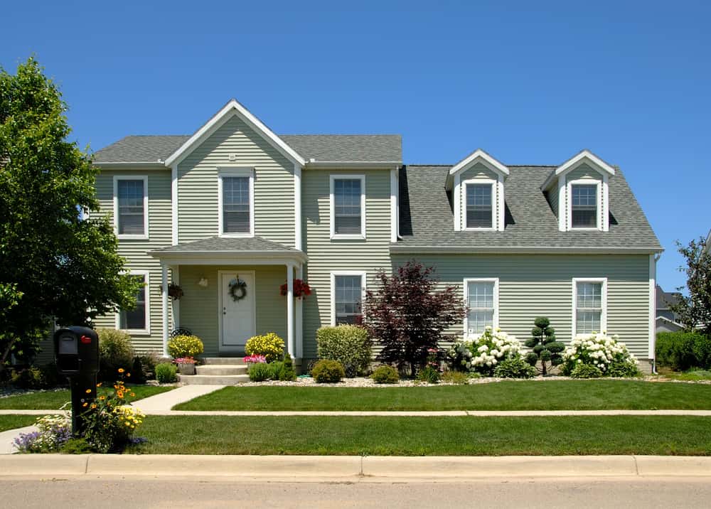 tiled house portico design