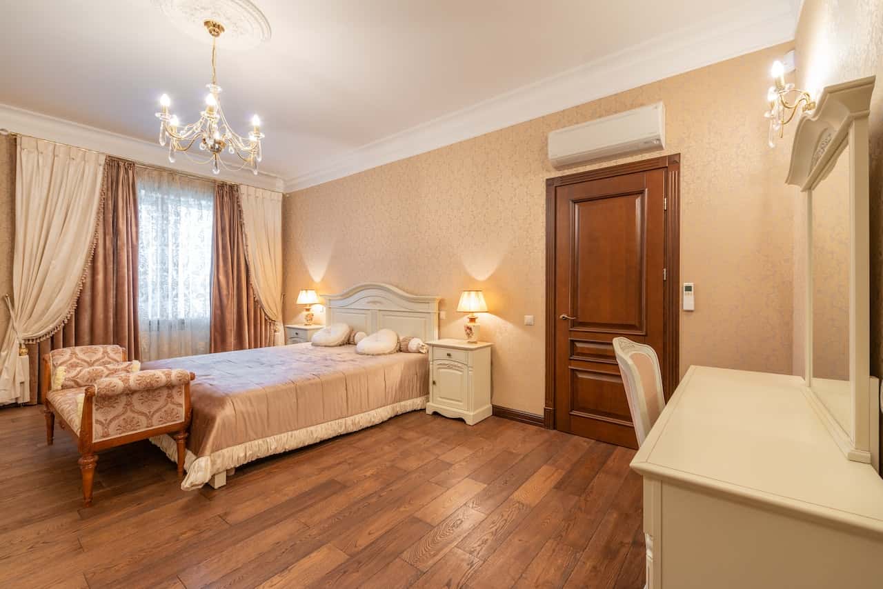 traditional wooden bedroom door