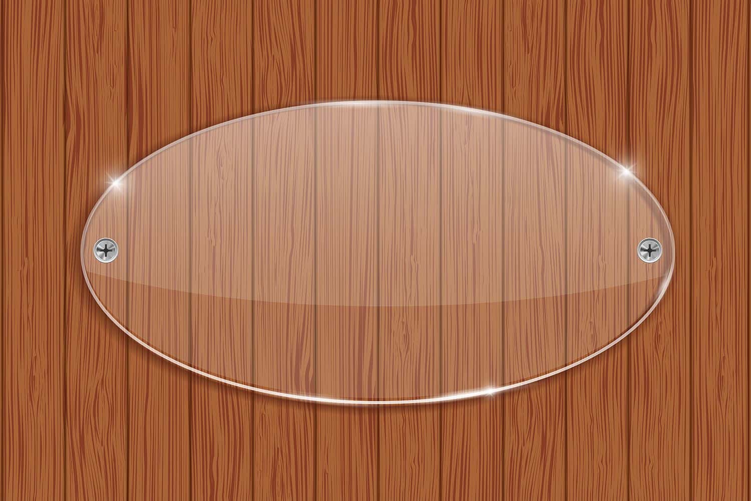 transparent name plate design
