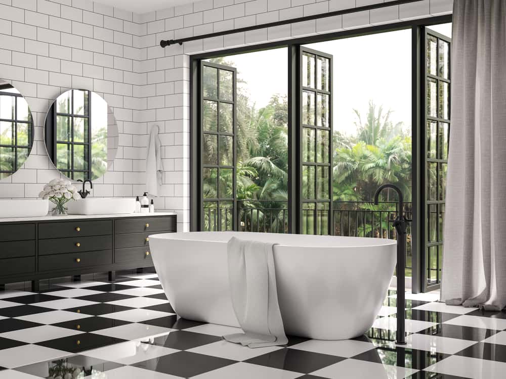 triangle bathroom window design