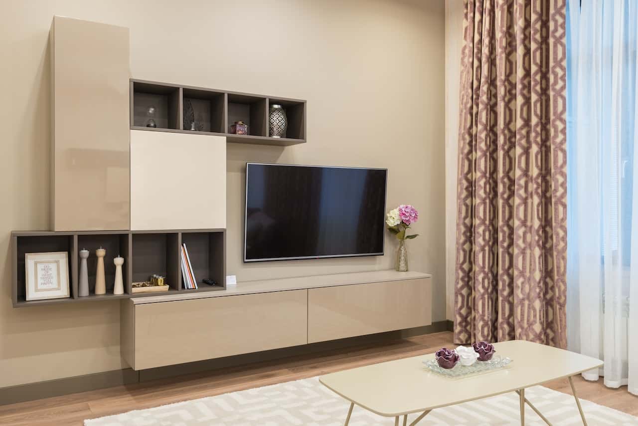 tv cupboard design in hall