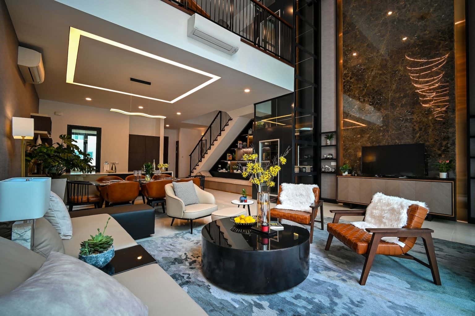 Double Height Living Room Designs for a Grand Luxury Look