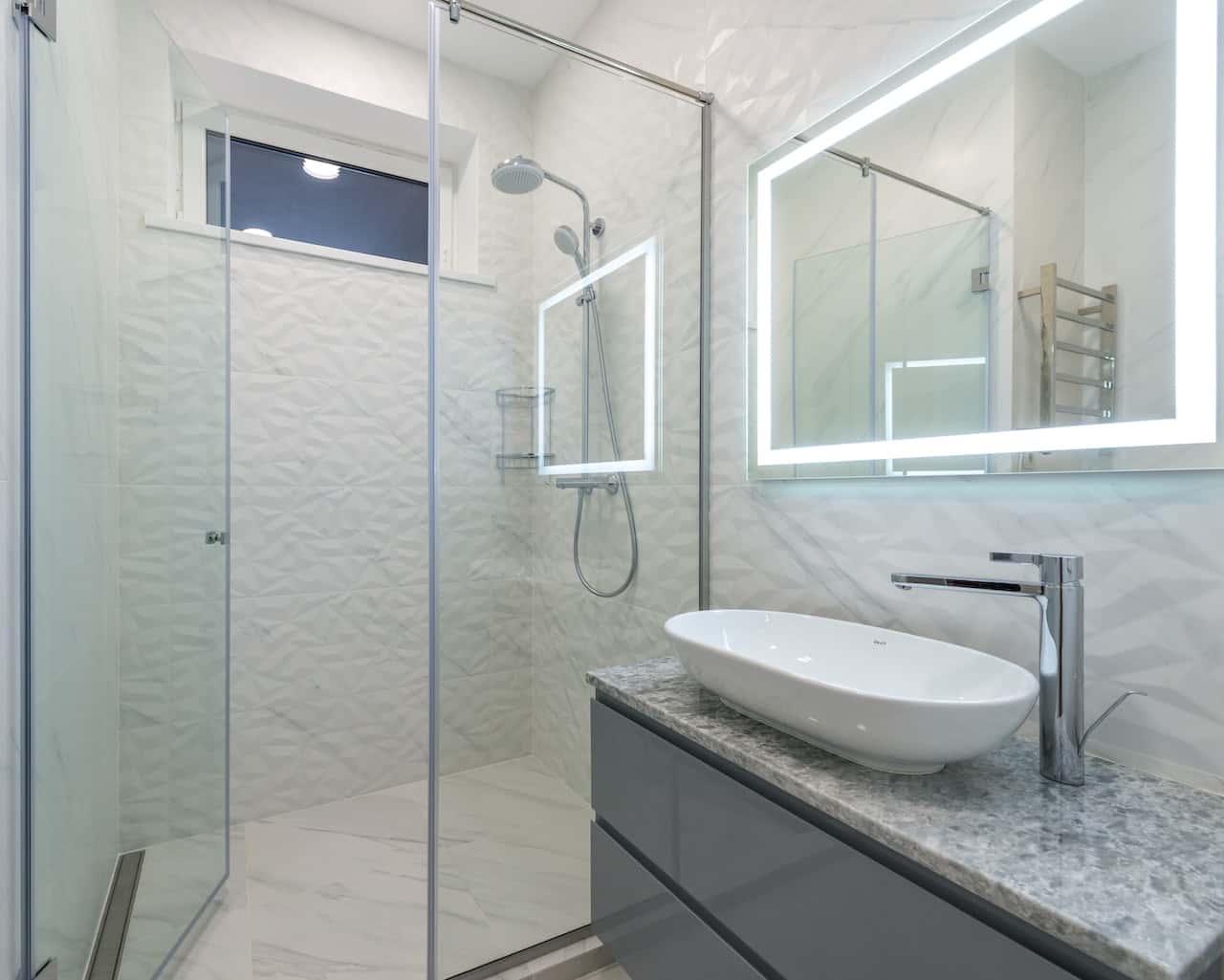 wall-mounted led bathroom mirror