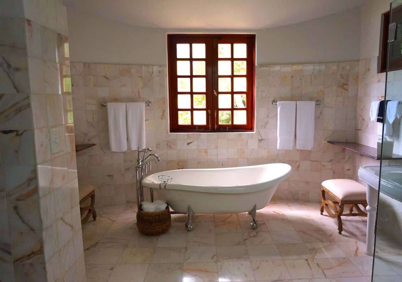 white tiles design