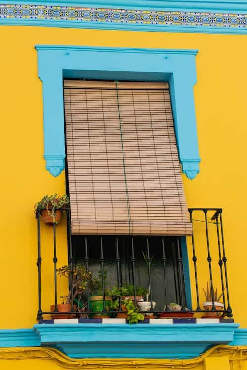 window with a cornice