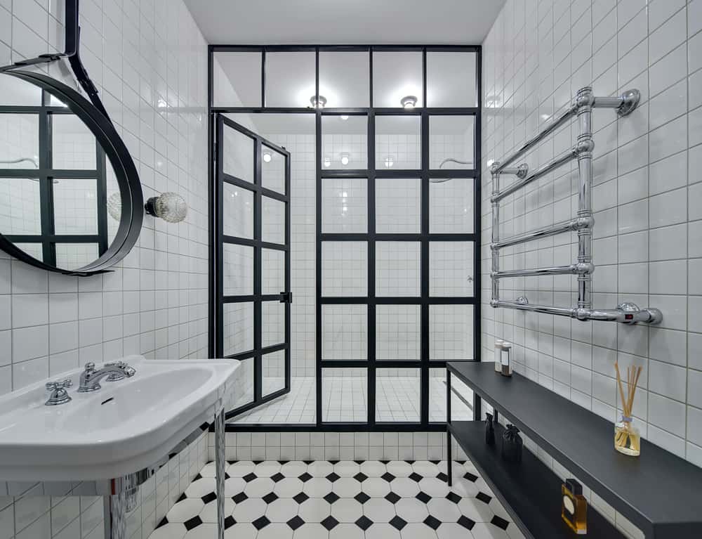Wooden Braced Glass Door