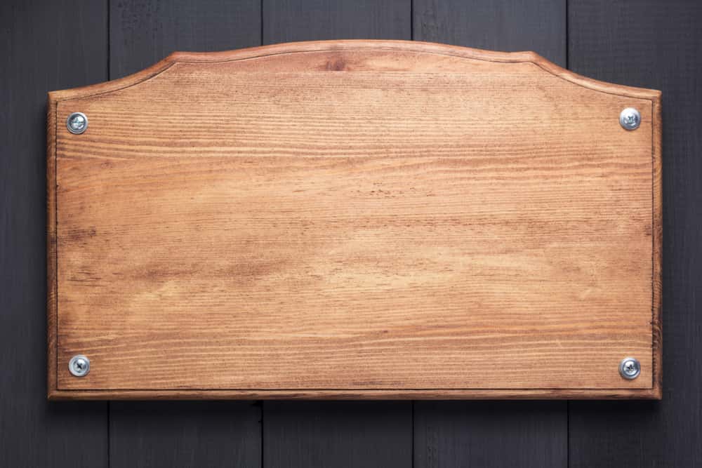 wooden name plates