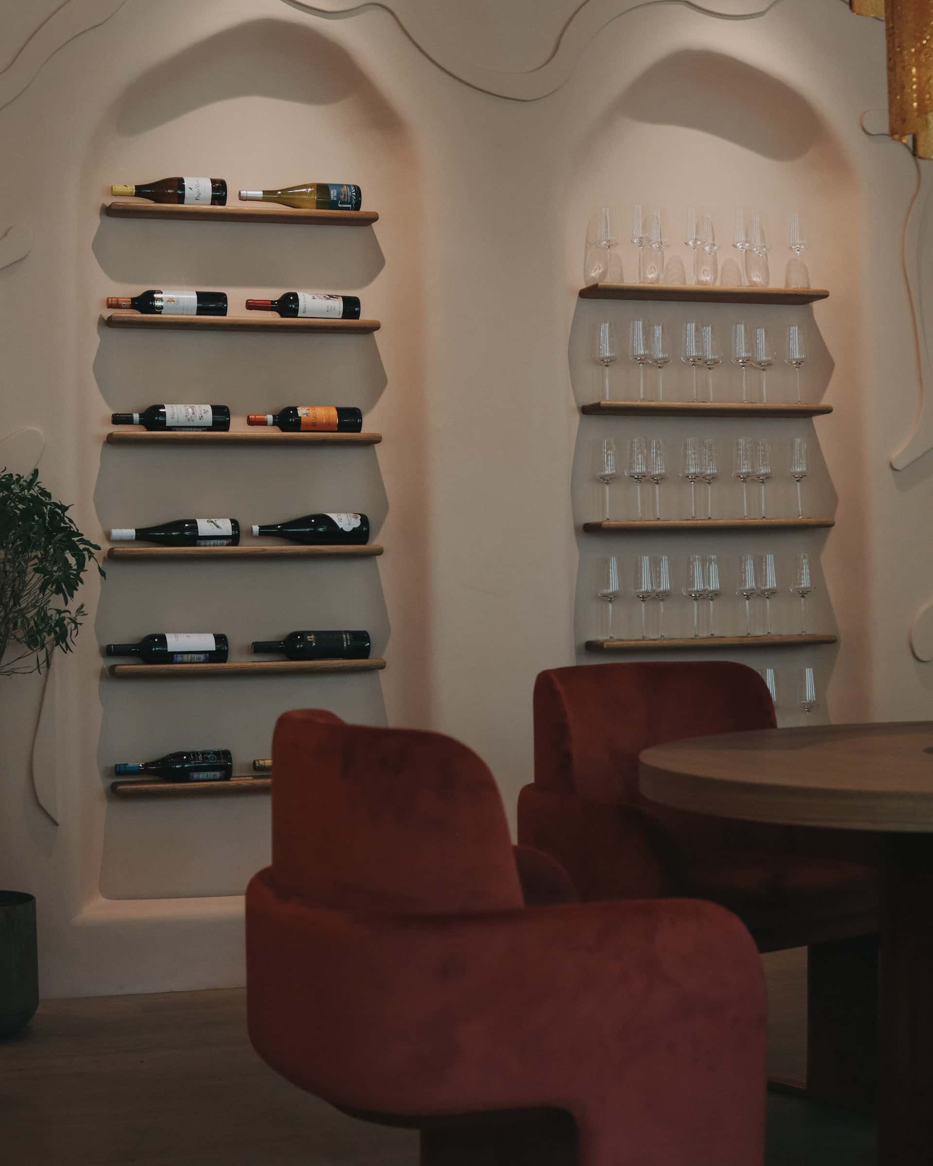 art deco style wine cellar