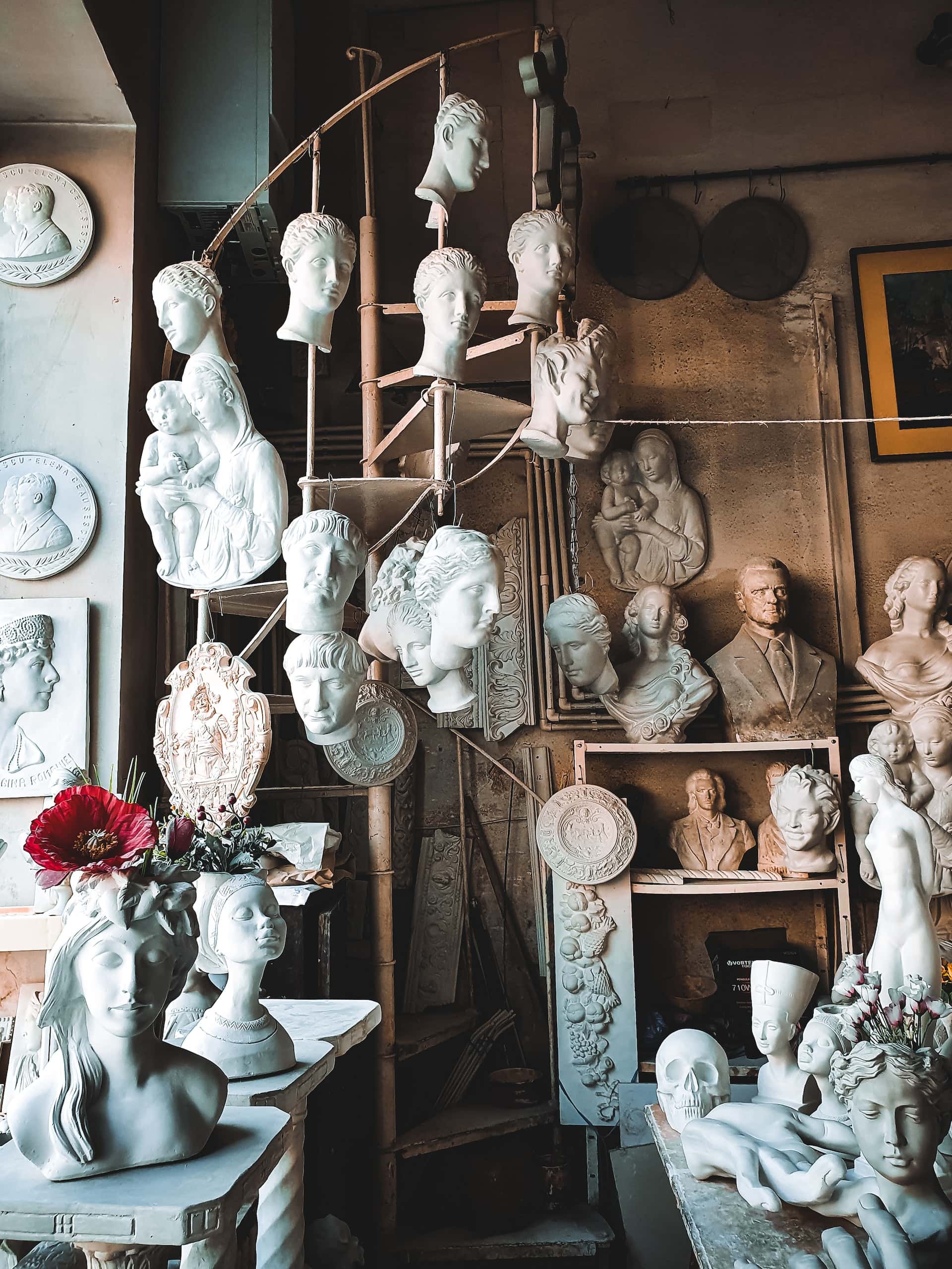 art studio under the stairs