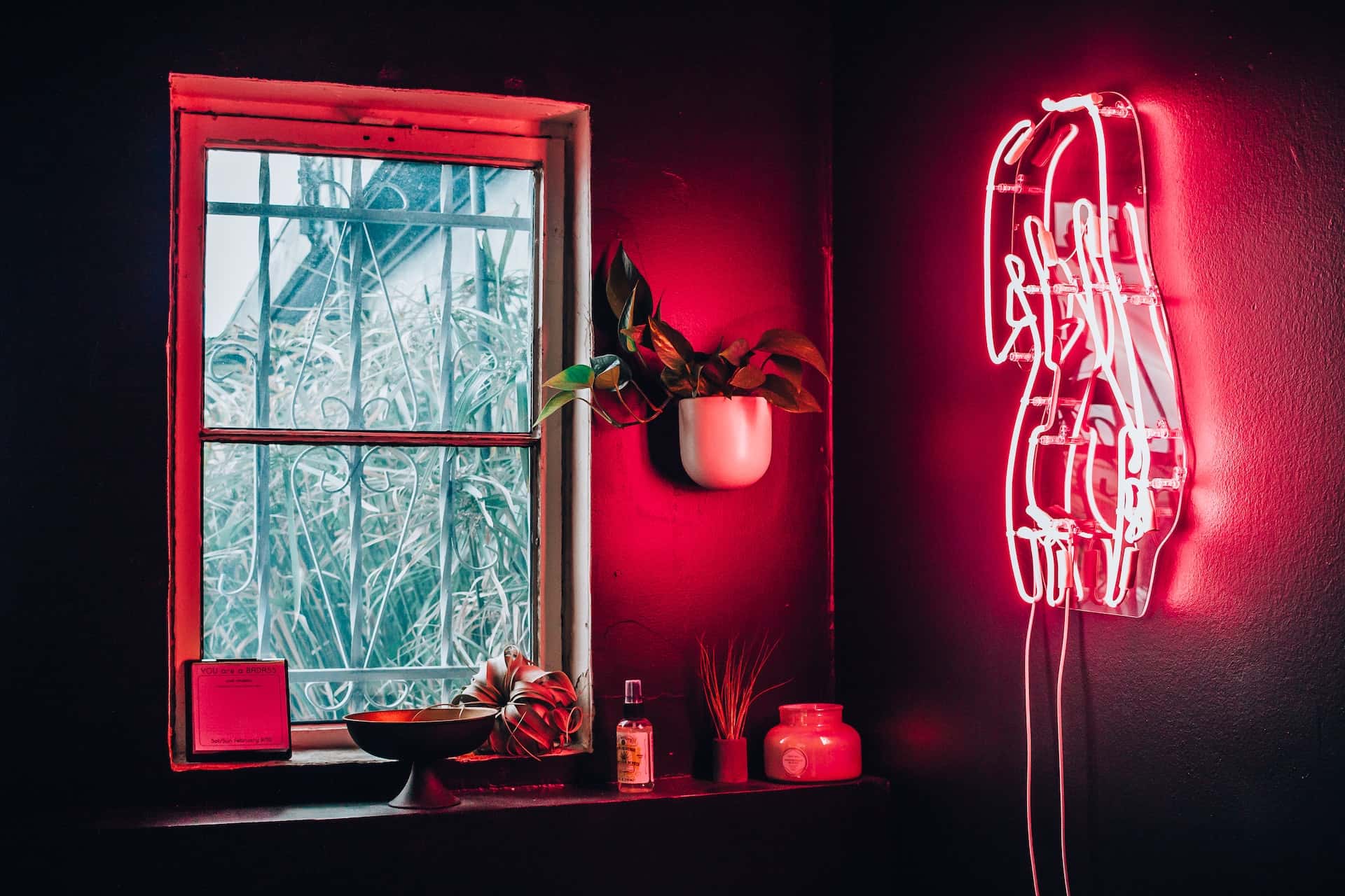bar-style neon lights