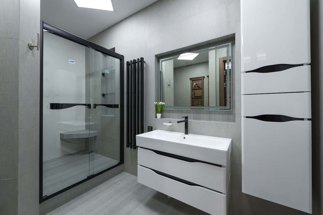 bathroom sink design with cabinet