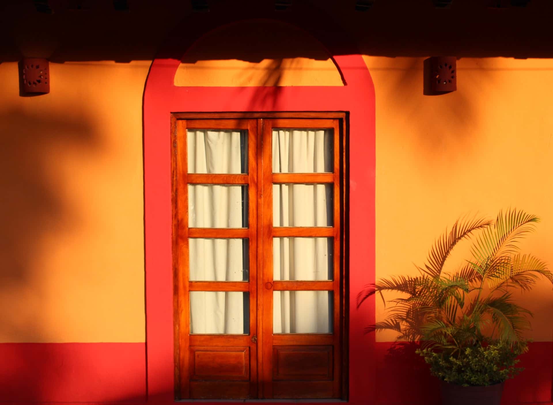 bright colors wooden door