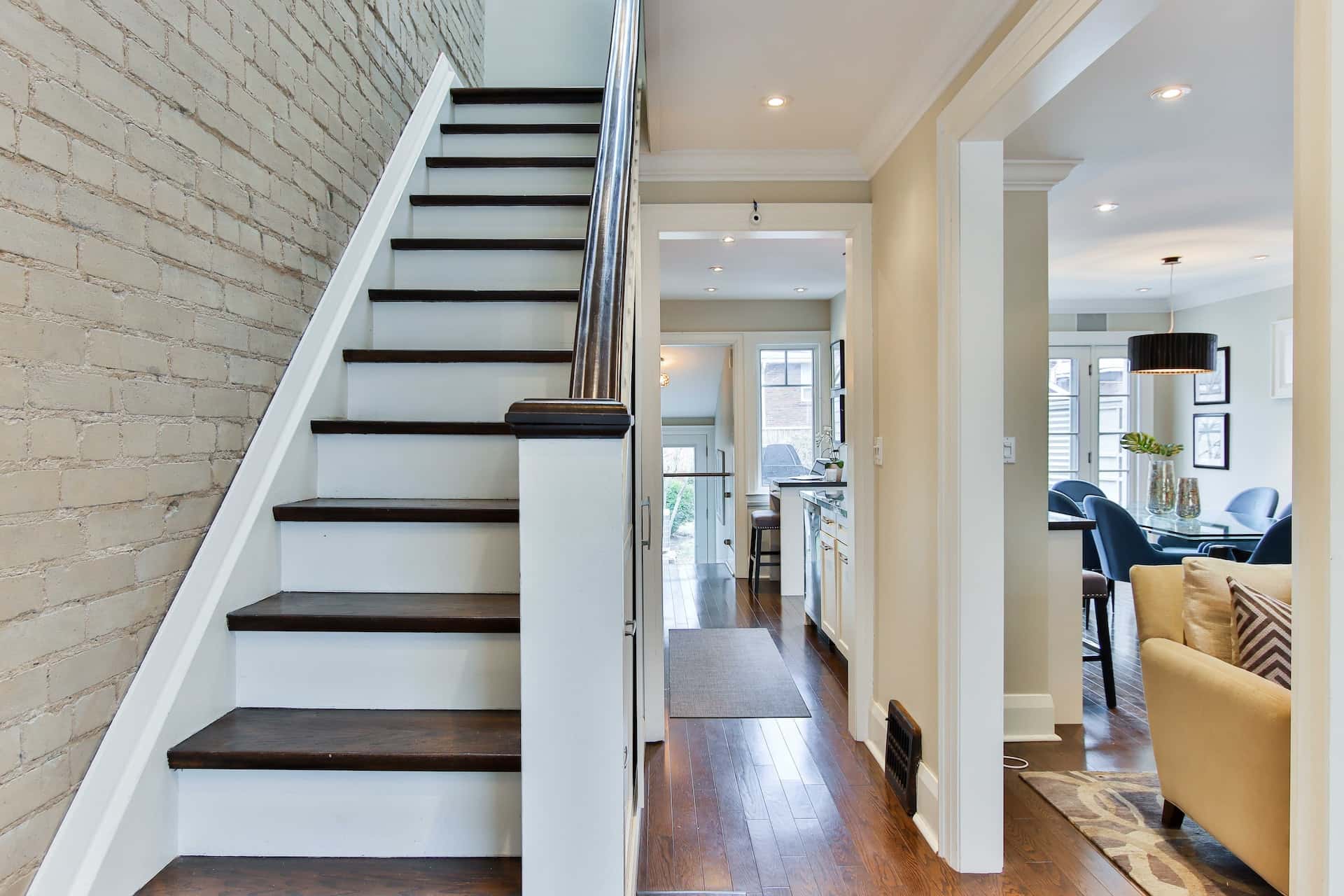 brown painted stair ideas