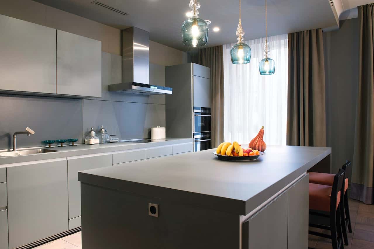 cabinets overhang lighting
