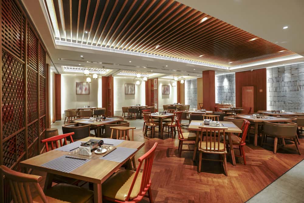 ceiling with wood lattice