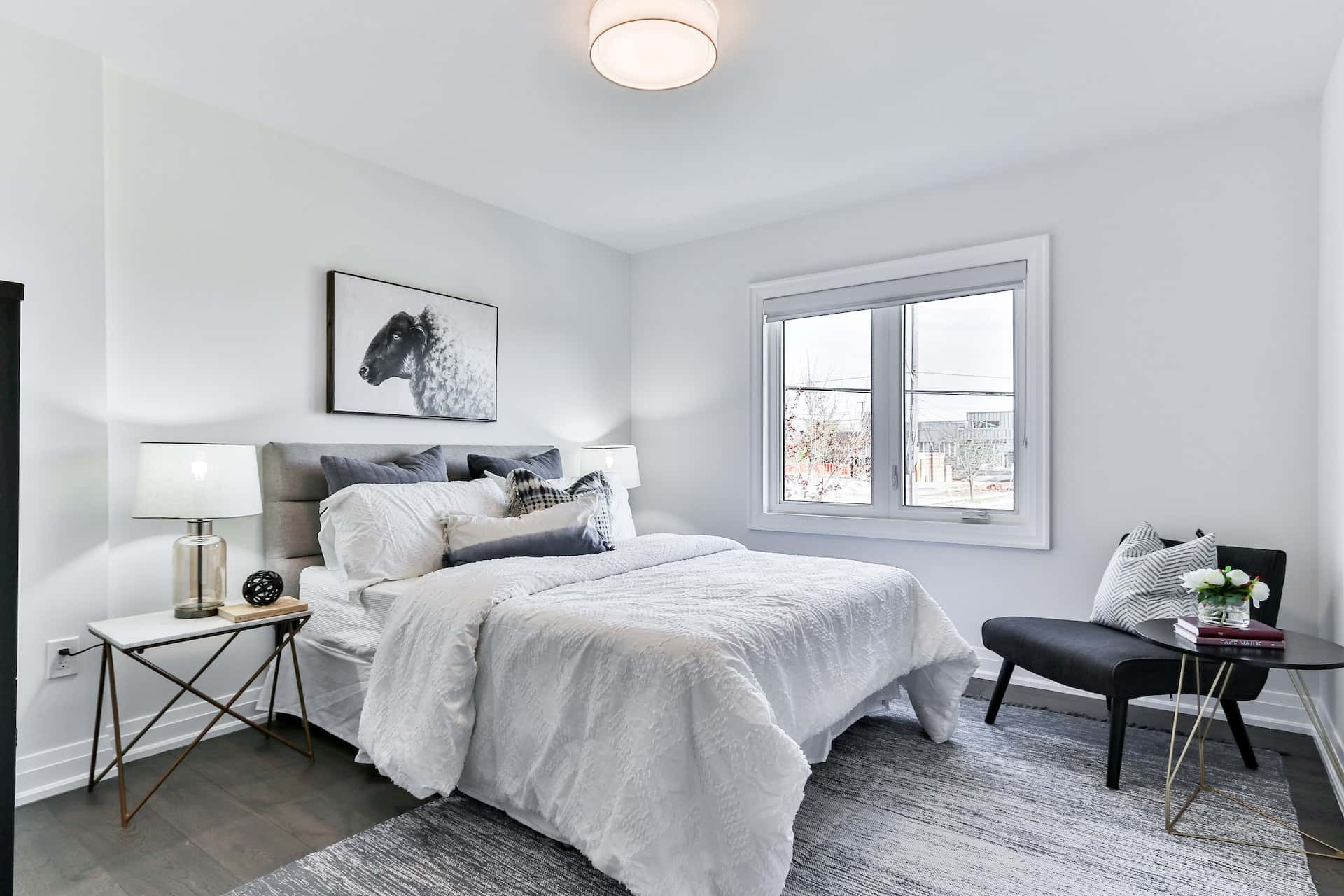 classic all-white bedroom