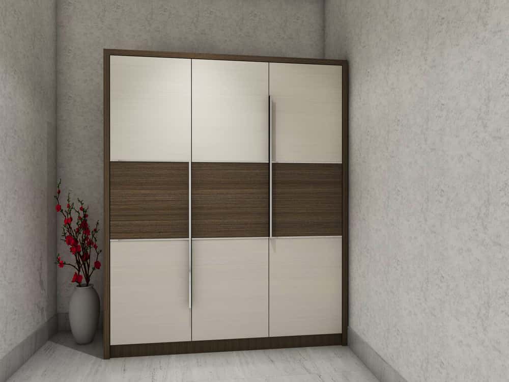 classic three-door steel wardrobe