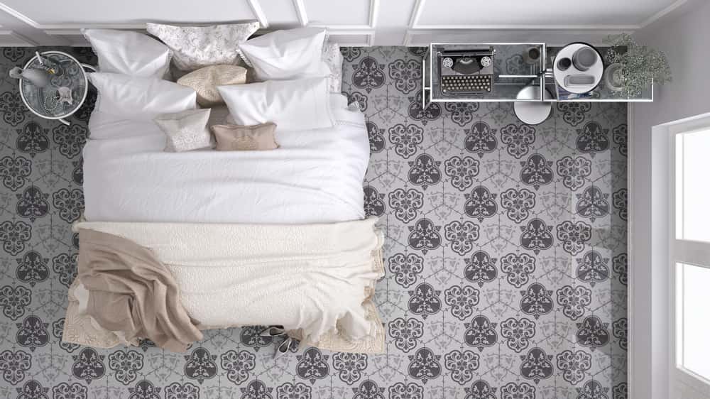 classic vintage bedroom floor tile designs