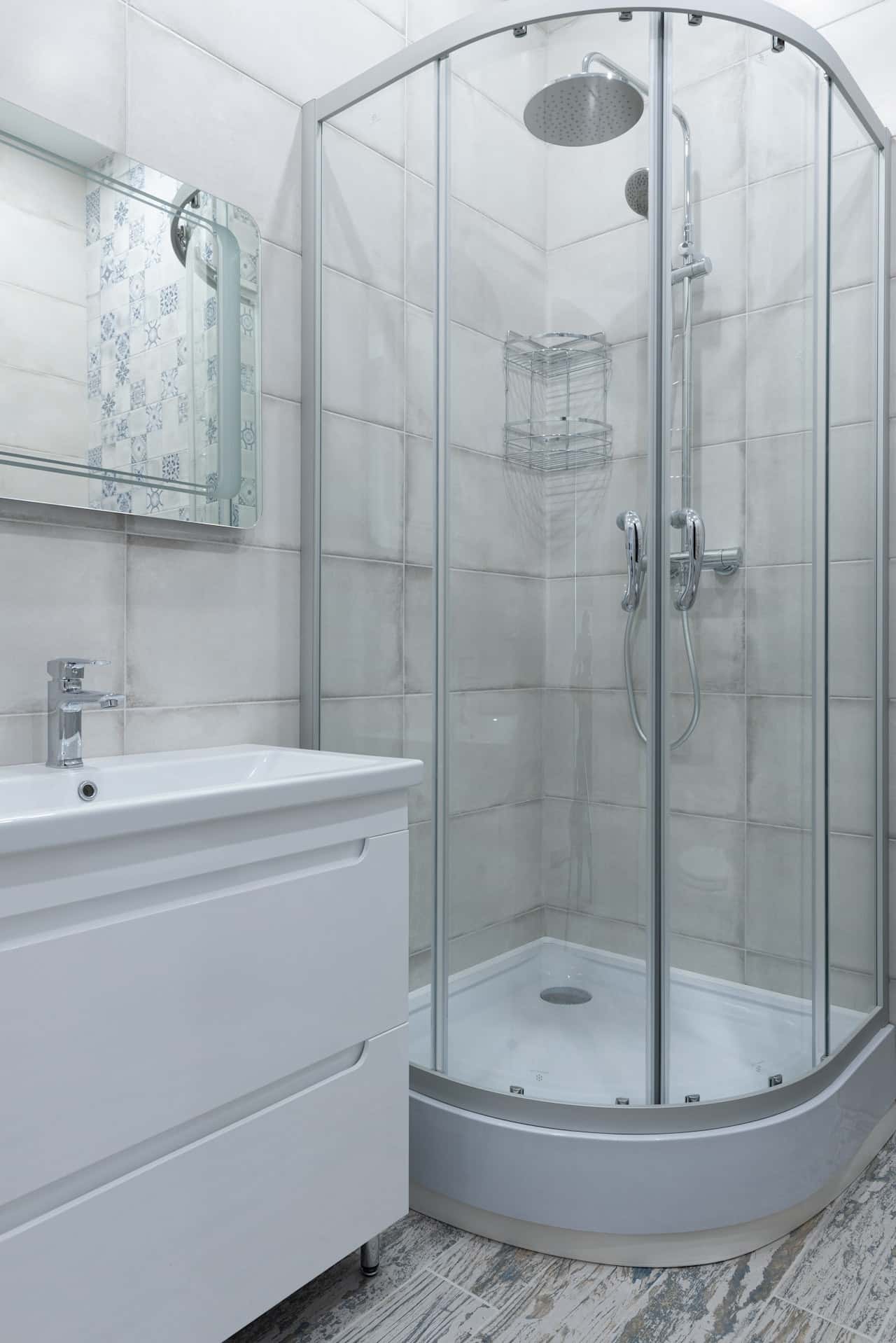 corner curved enclosure shower