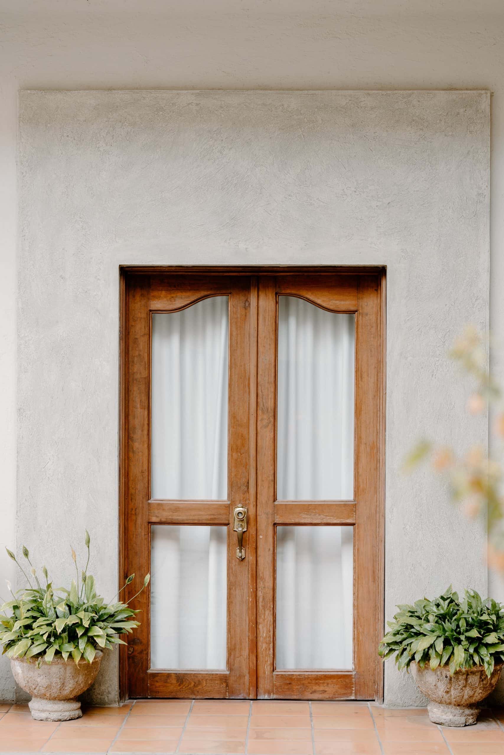 curved french door design