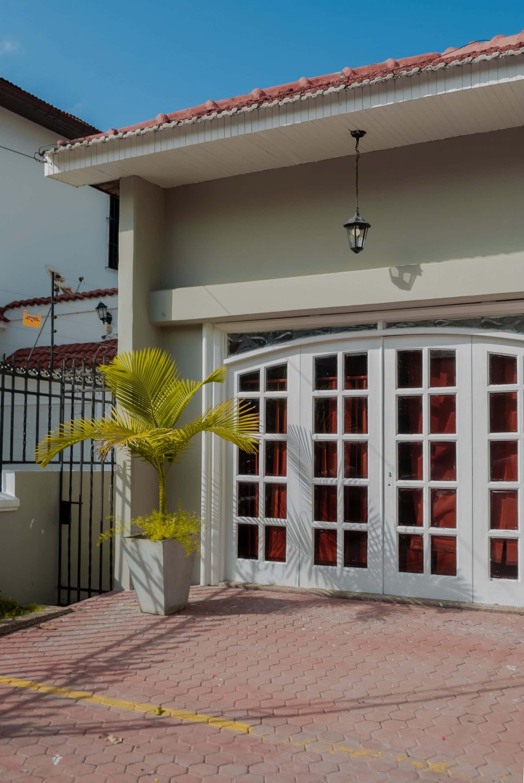 curved large doors
