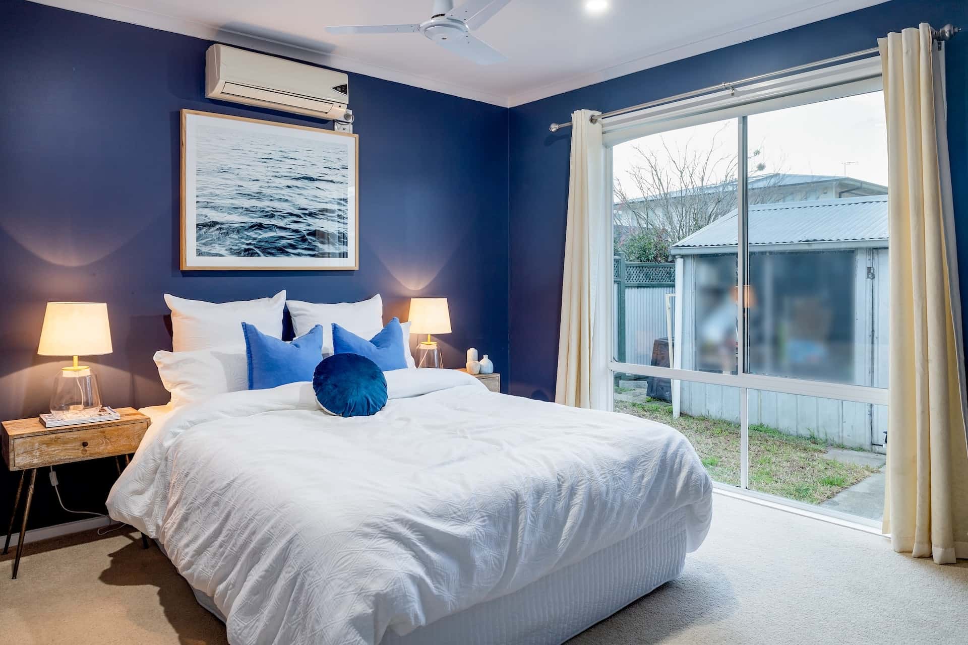 dark blue ceiling combination