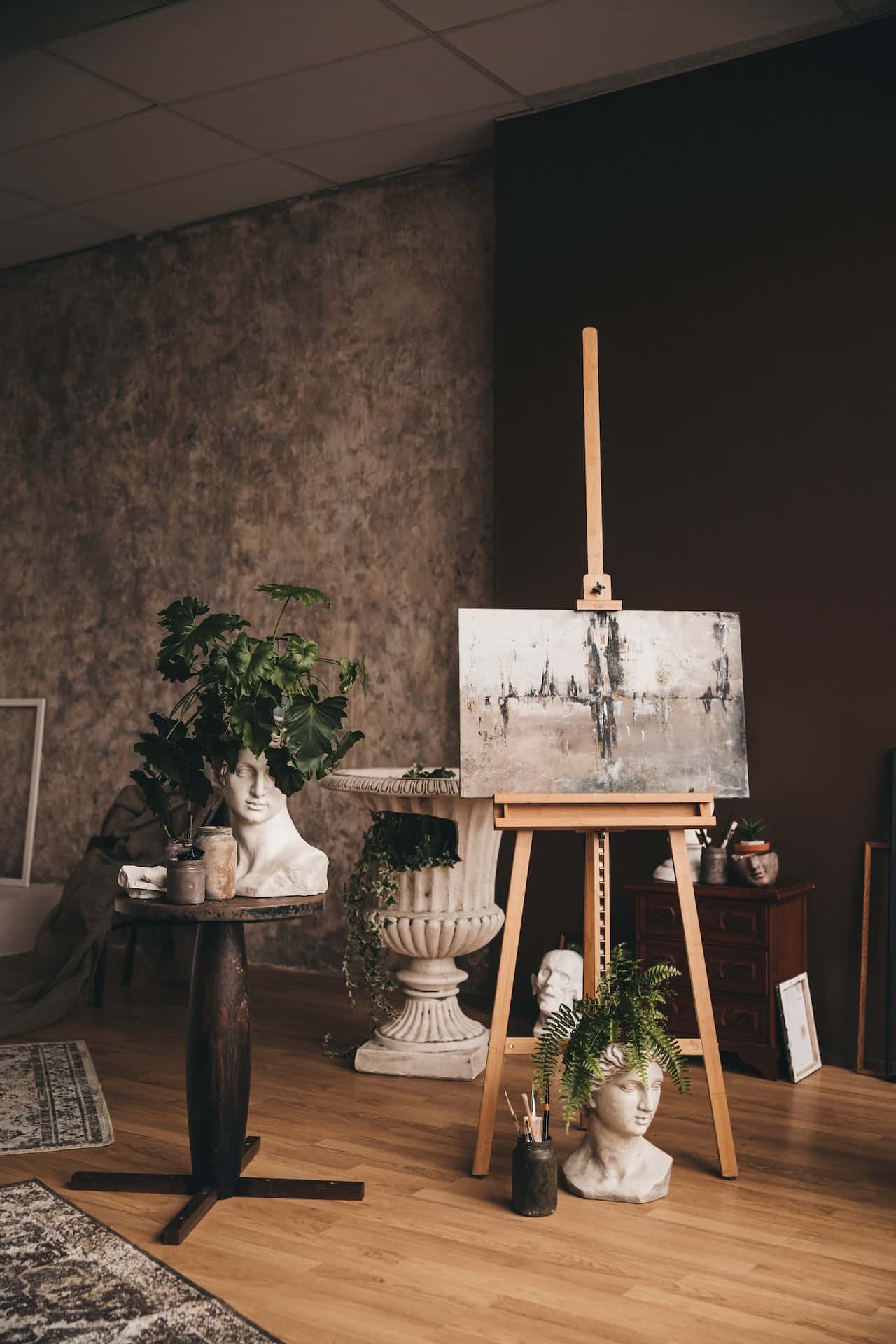 dining room into an art studio
