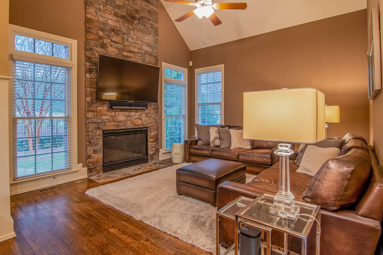 farmhouse-style living room furniture