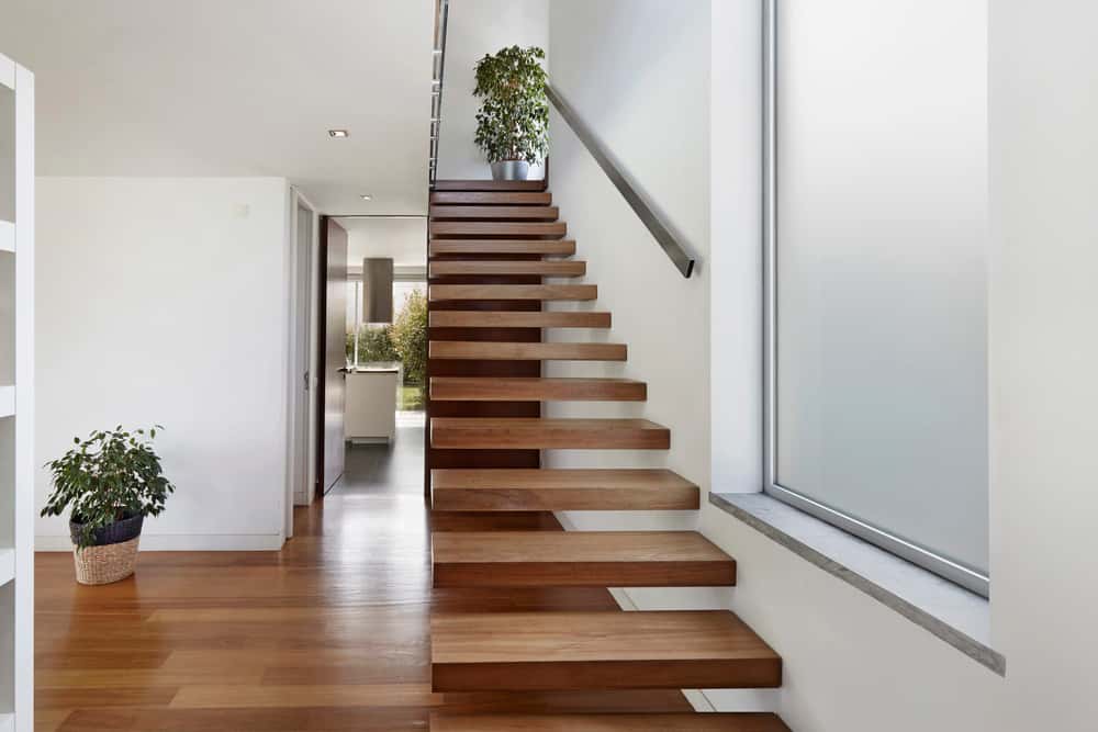 floating front stair designs