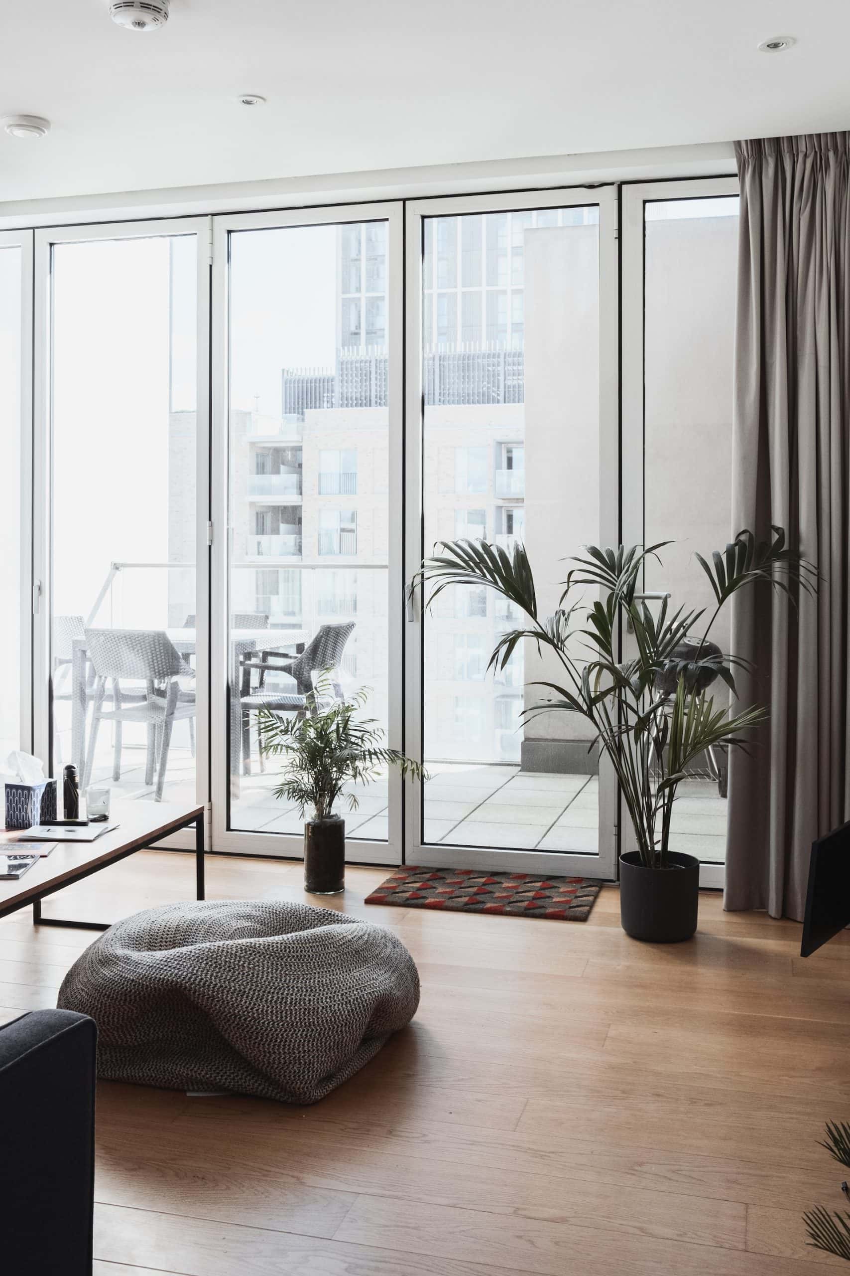 foldable white french door