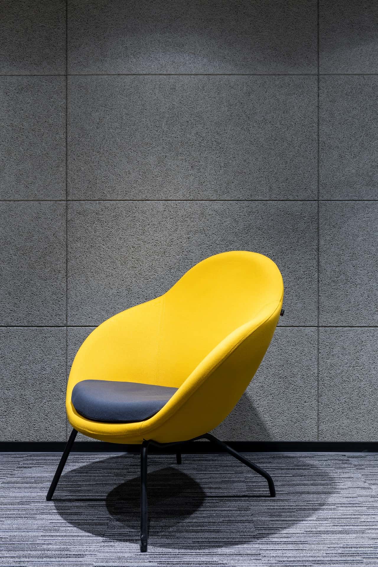 funky egg chair with a stand